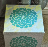 Decorate a storage box with stencils.jpg Decorate a storage box with stencils