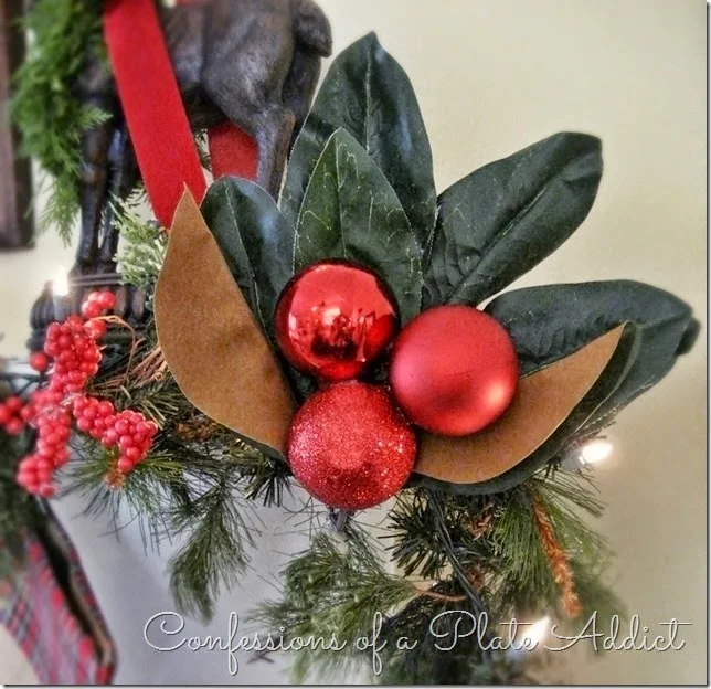 CONFESSIONS OF A PLATE ADDICT Tartan and Magnolia Christmas Mantel
