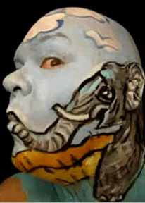 Self-Portraits Face Paintings by James Kuhn