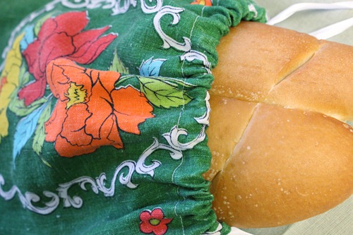 Vintage Tea Towel Bread Bag Vintage Tea Towel Bread Bag
