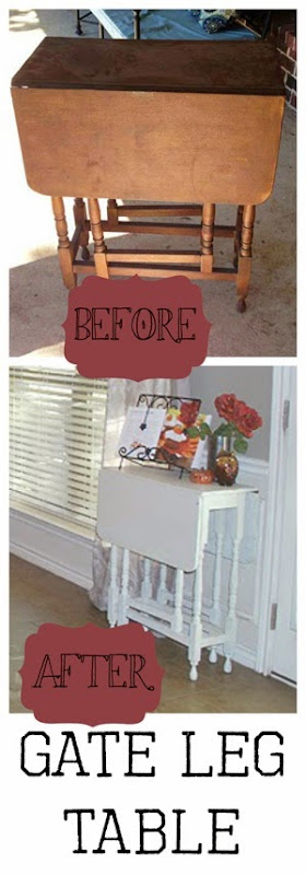 GATE LEG TABLE Before and after chalk paint GATE LEG TABLE Before and after reveal