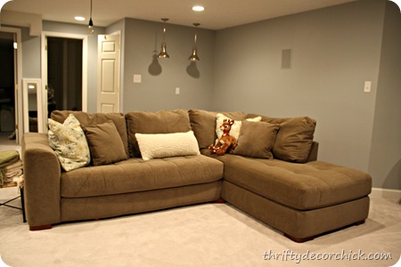 microfiber sectional basement