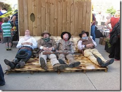 Actors from the re-enactment