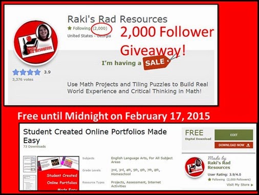 2,000 Follower Giveaway!  Take 20% off for the next two days and get your online portfolio packet completely free until February 17, 2015