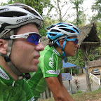 Team manager Remko Kramer training with the Herbalife Marco Polo Cycling Team, next to Loh Sea Keong from Malaysia at Genting Highlands before the Tour de Langkawi. (Photo: Remko Kramer)