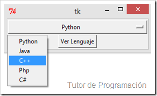 opcionMenu - GUI Python opcionMenu - GUI Python