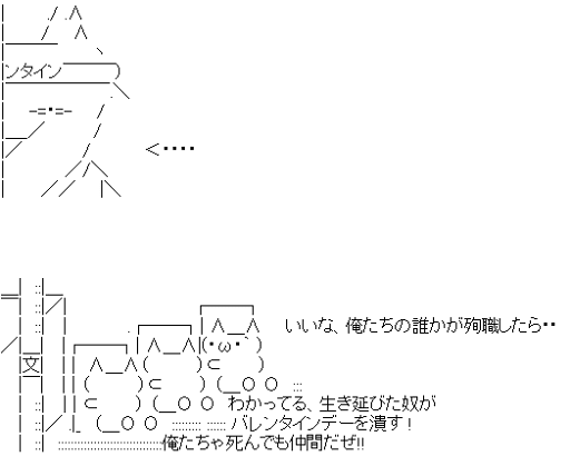 わかってる、生き延びた奴がバレンタインデーを潰す !