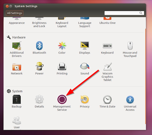  Management Service su Ubuntu 12.04