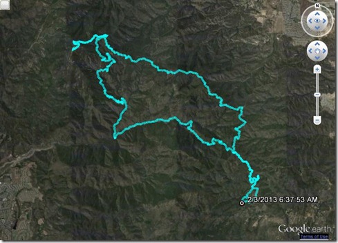 Running Santiago Peak Big Loop 2-3-2013