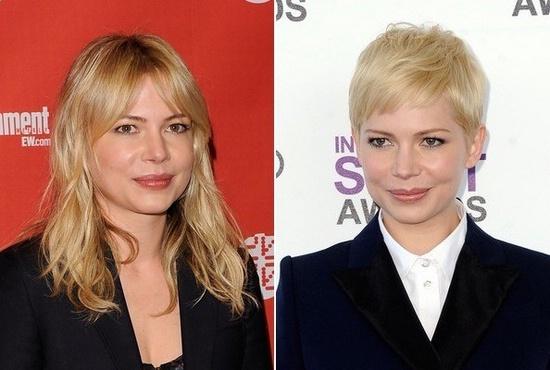 Michelle Williams short haircut pixie