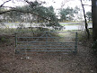 Gate to cross A338, which is very dangerous