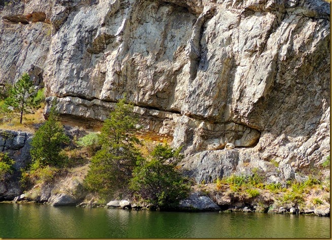 Lateral folding of limestone formations lateral cliff formations