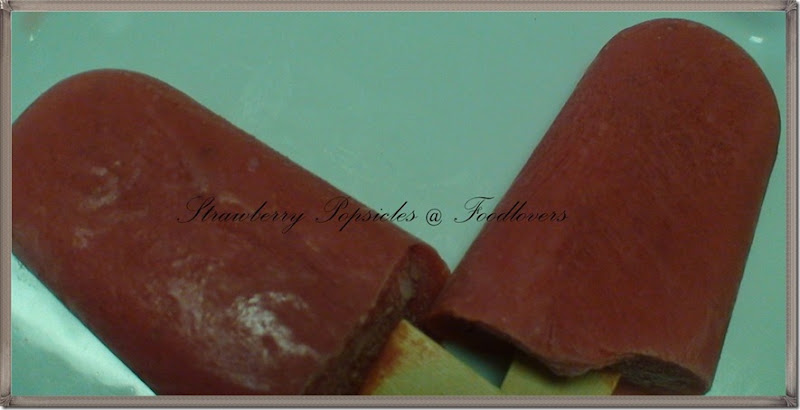 strawberry Popsicles @ Foodlovers