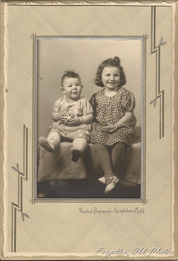 Cute kids one with a ball Buggy Wheel Antiques