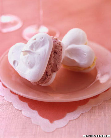 Meringue Heart Ice-Cream Sandwich. (marthastewart.com)