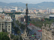 Columbus monument from Montjuic, CC IgnisFatuus http://goo.gl/x8rIj