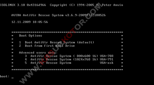 Avira Antivir Rescue System Avira Antivir Rescue System
