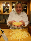 Perfectly diced up brioche. Nancy looks like she's ready to dive in! Perfectly diced up brioche. Nancy looks like she's ready to dive in!