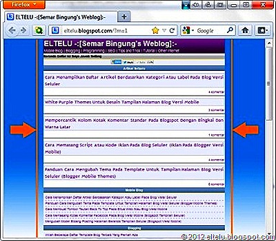 Tampilan Web Rata Tengah Tampilan Web Rata Tengah