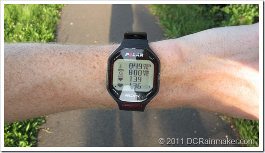 Polar RCX5 While Running Data Screens