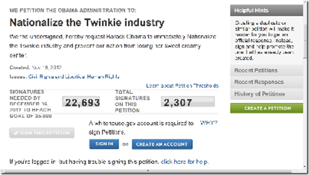 Petition Nationalize Twinkie