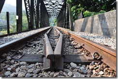Unused railway bridge and tracks at Bukit Timah