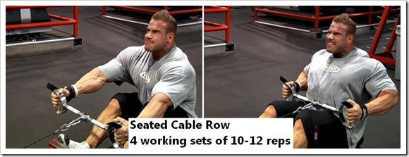 Jay Cutler back workout - Seated Cable Row
