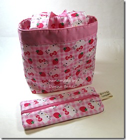 gabby hello kitty bag & pencil pouch