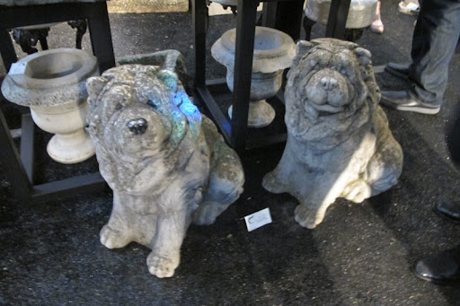 Martha was completely delighted to come upon this pair of stone chow chows.