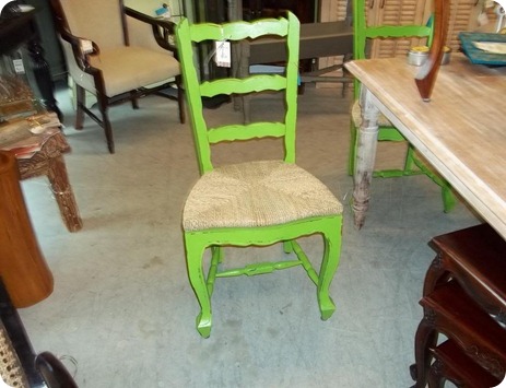 Bright green chair