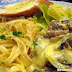 Swiss Mushroom Chicken With Creamed Fettucine at The Old Spaghetti House