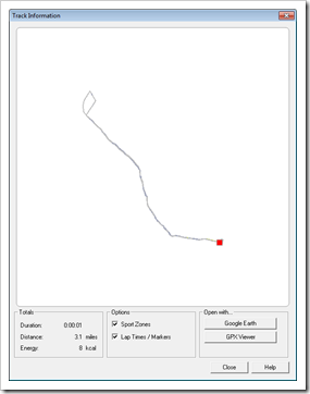ProTrainer 5 RCX5 Workout Map