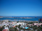 Panoramic view over Las Palmas harbor
