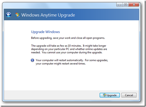 Windows 7 Anytime Upgrade Windows 7 Anytime Upgrade