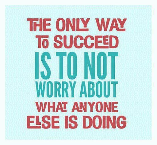 the_only_way_to_succeed_is_to_not_worry_about_what_anyone_else_is_doing_quote