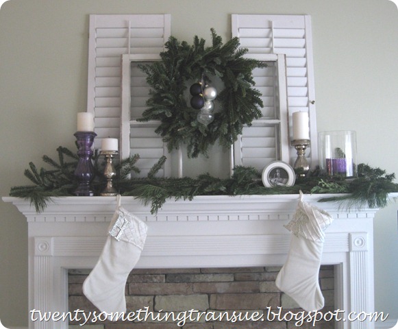 Purple Christmas Mantel Decorations 001 Purple Christmas Mantel Decorations 001
