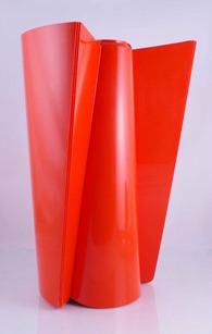 Orange Pago Pago vase by Enzo Mari for Danese, Italy (1969)