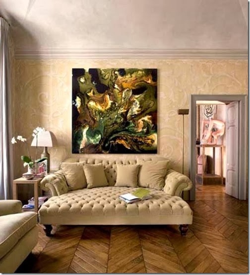 Tufted sofa and contemporary art AB_05_640