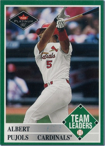 2001 Fleer Platinum Pujols Rookie 2