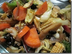 mixed veggies with black beans, 240baon