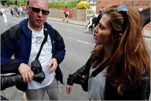 Ian Stafford with renowned N East Photographer from Greece Zoe Korda. tg