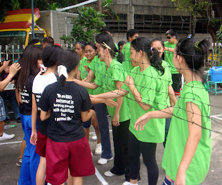 Quezon Team wins the first match against Green Team.
