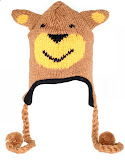 Fleece-lined Wool Hat Art No.6308 Bear