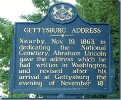 2784 Pennsylvania - Gettysburg, PA - Gettysburg National Military Park Auto Tour - Soldier's National Cemetery - Gettysburg Address sign 2784 Pennsylvania - Gettysburg, PA - Gettysburg National Military Park Auto Tour - Soldier's National Cemetery - Gettysburg Address sign