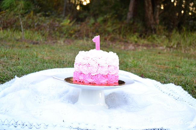 Pink and Gold First Birthday - Smash Cake