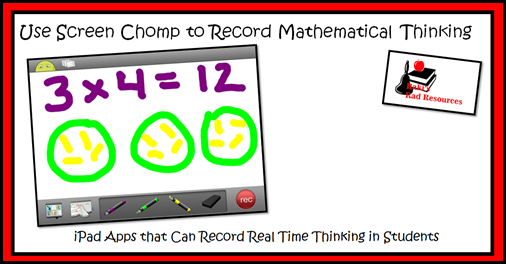 iPad apps that can be used to record real time thinking.  Ideas from Raki's Rad Resources.