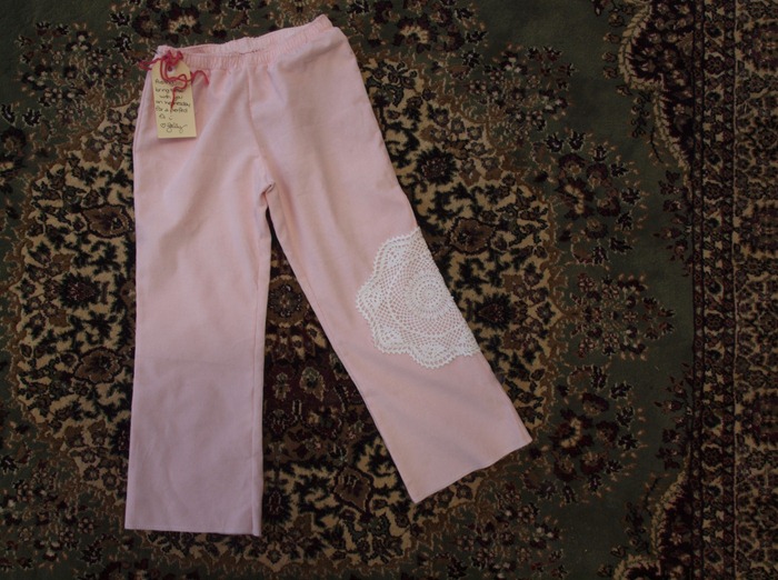 pink doily pants