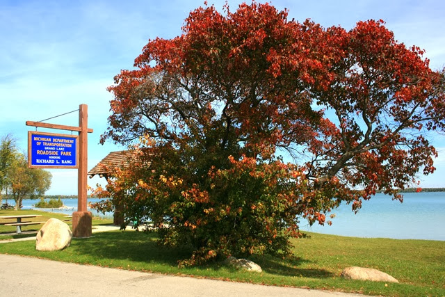 A nice stop for lunch by Lake Huron