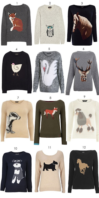 animal motif jumpers