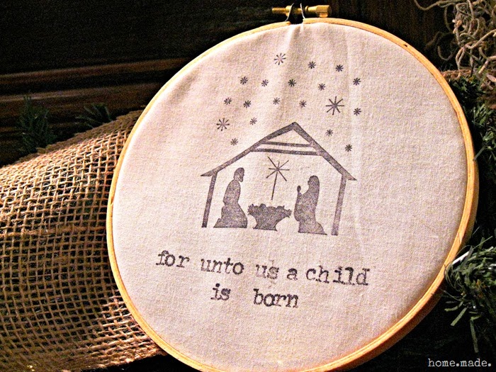 Embroidery Hoop Nativity